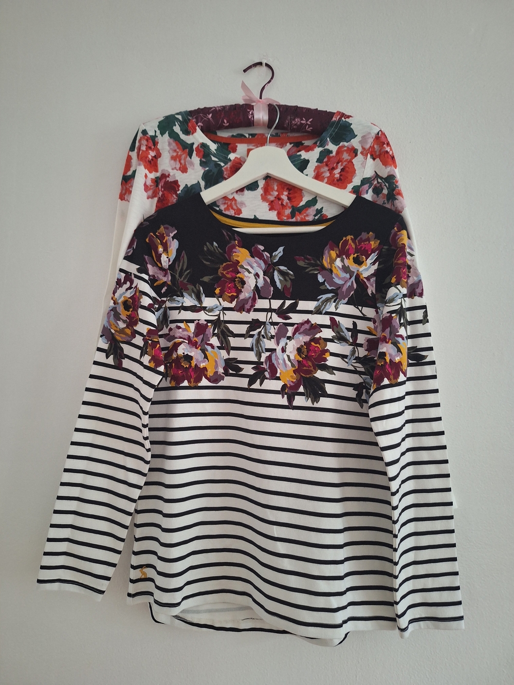 NWT BUNDLE Joules Black & White Floral Long-Sleeve Top
